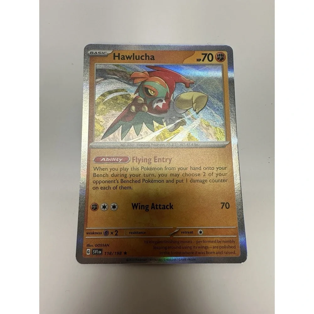 Hawlucha 118/198 ROLLER MARK ERROR - Pokemon‎ Scaret & Violet - Rare Holo - NM